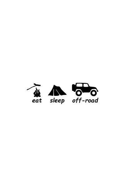 Generic Brand Eat Sleep Off-road Sticker Auto Motor Laptop Wall Foil Sticker ...