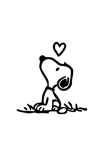Generic Brand In Love Snoopy Quality Quality Sticker 10 X 10 cm