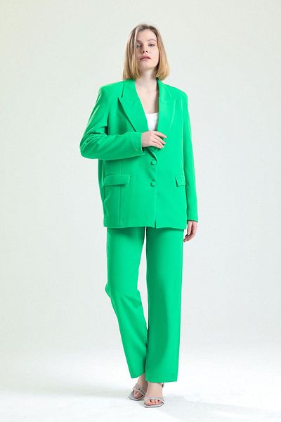 Sense Women's Suit Jacket and Pants |   Tk34239 A.Green