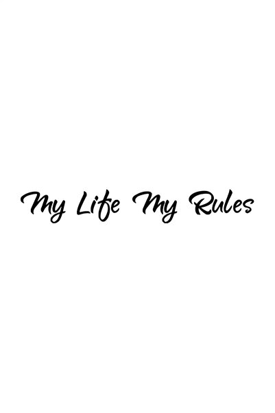 Generic Brand ملصق My Life My Rules مقاس 20 × 4 سم