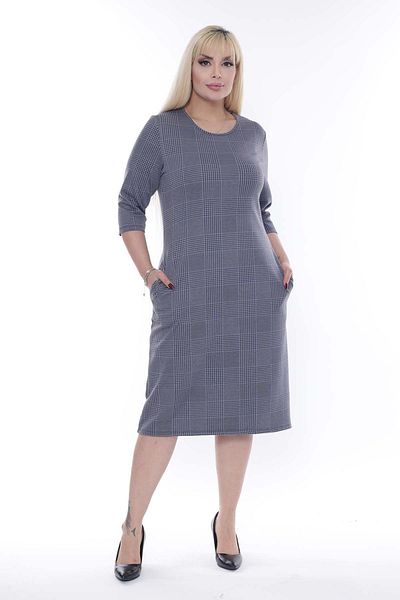modayız Jacquard Pocketed Winter Plus Size Dress 32c-2272