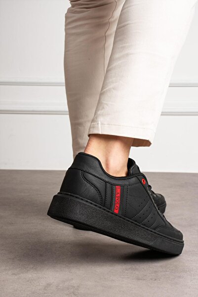 L.A Polo Erkek Delikli Siyah Günlük Sneaker Ayakkabı 525