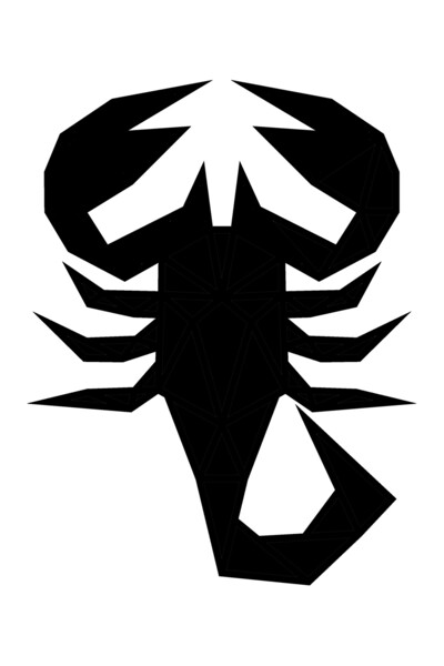 Generic Brand Geometric Scorpion Sticker 30 X 39 cm