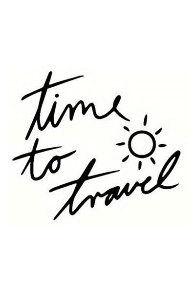 zeeglobal ملصق عالي الجودة لتزيين الحائط من تايم تو ترافيل مقاس 34 × 30 سم