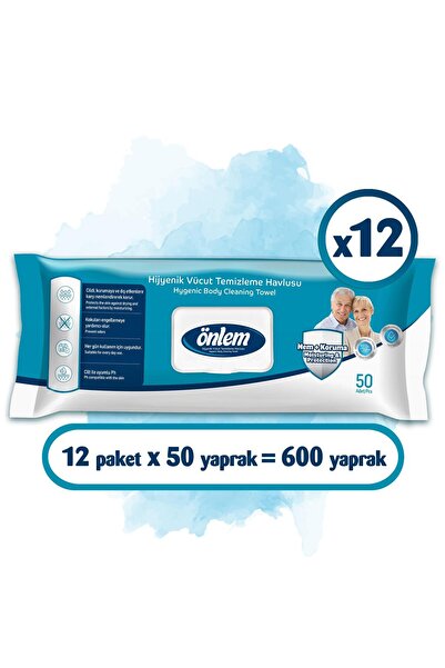 ÖNLEM Önlem Vücut Temizleme Havlusu 50 x 12 Adet