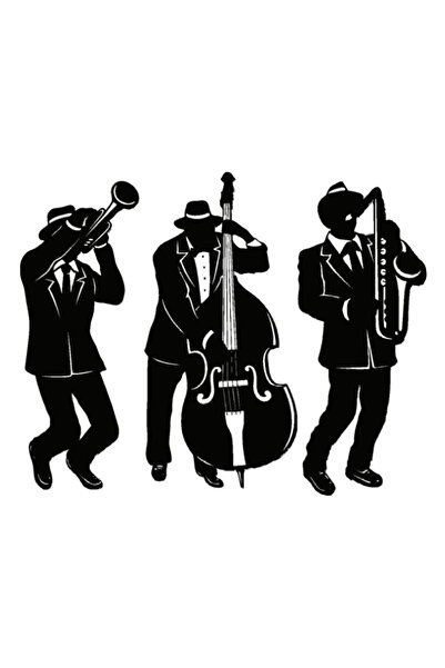 Allivo ملصق بموضوع موسيقى الجاز (النوع 3) 20 × 16 سم