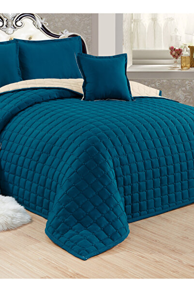 Generic طقم لحاف مضغوط مزدوج الوجهين، مقاس مزدوج، لونين، 6 قطع، مقاس كينج