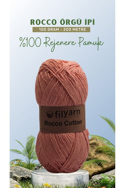 Filyarn Rocco 100g Βαμβακερό Σετ 4 - Πλεκτό νήμα Ιδανικό για Punch, Amigurumi και χειροποίητο