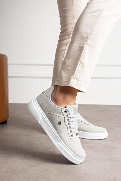 L.A Polo 063 Buz Renk Beyaz Tabanlı Günlük Erkek Spor Ayakkabı