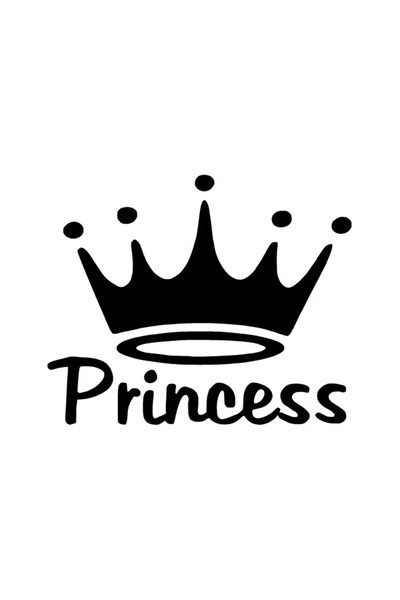 Allivo ملصق ديكور حائط على شكل تاج الأميرة عالي الجودة مقاس 40 × 32 سم