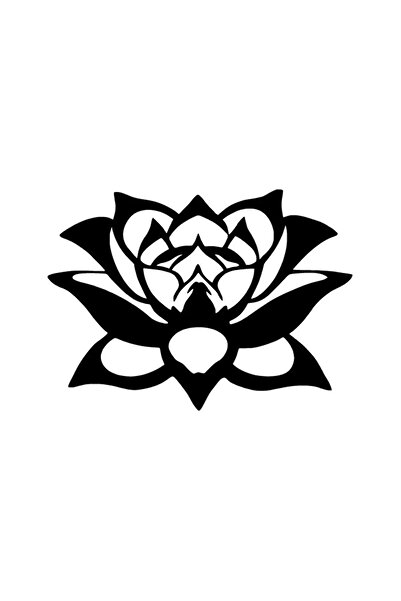 zeeglobal ملصق حائط على شكل زهرة اللوتس مقاس 40 × 28 سم