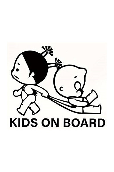 Generic Brand Kids on Board Car Rear Window High Quality Sticker 10 X 8 cm