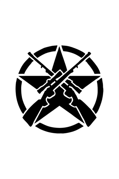 Generic Brand Snipers and Stars High Quality Quality Sticker 20 X 20 cm