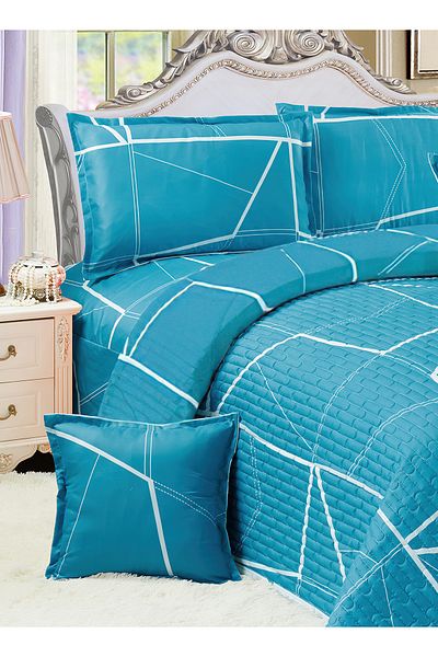 Generic Floral Compressed Comforter Set, 220 x 240 cm King Size Reversible 6 pcs Bedding Set, Multicolor