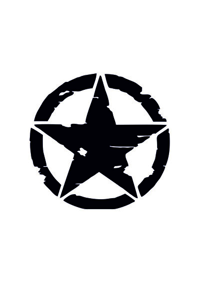 rez ملصق نجمة عسكرية مقاس 10 × 10 سم