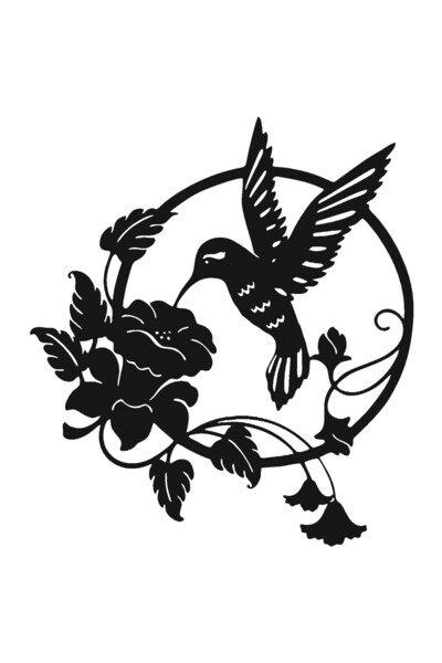 TeOraStore ملصق ديكور جدار الطائر الطنان 40 × 44 سم