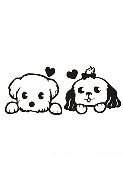 Kuzgunart ملصق ديكور حائط كلب 40 × 16 سم