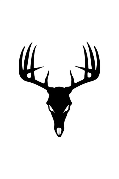 kblykural ملصق على شكل رأس غزال مع قرون، ملصق حائط للكمبيوتر المحمول بمحرك تل...