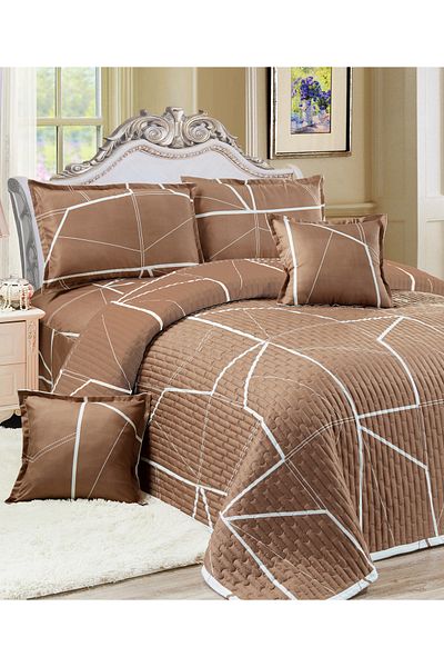 Generic Floral Compressed Comforter Set, 220 x 240 cm King Size Reversible 6 pcs Bedding Set, Multicolor