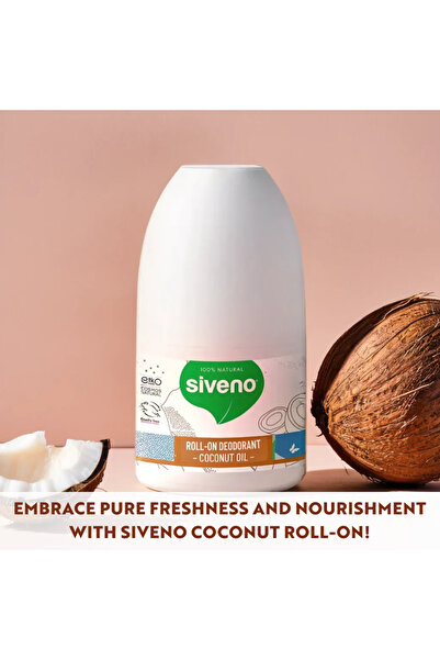 Siveno 100% Natural Anti-Sweat Deodorant for Men, Herbal Stain-Free Stick Man Roll-On - 50ml, No Aluminium,