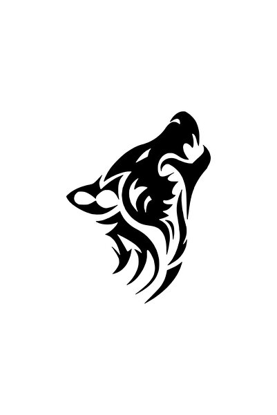 pınaxar Wolf Tribal Sticker A+Quality 10 X 13 cm Durable