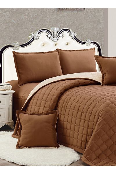 Generic Compressed two-sided Comforter Set Double Size Tow color, 6 Pieces, King Size
