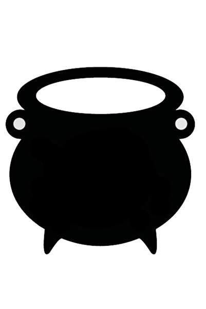 Generic Brand Witch Cauldron Wall Decor Sticker 45 X 45 cm