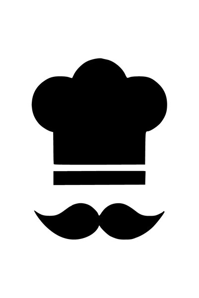 Generic Brand ملصق عالي الجودة من نوع Mustache Chef مقاس 30 × 39 سم