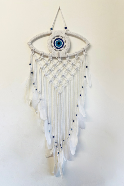 Makraart Tasarım El Yapımı Düş Kapanı Makrome Düşkapanı Kapı Süsü Duvar Dekor...