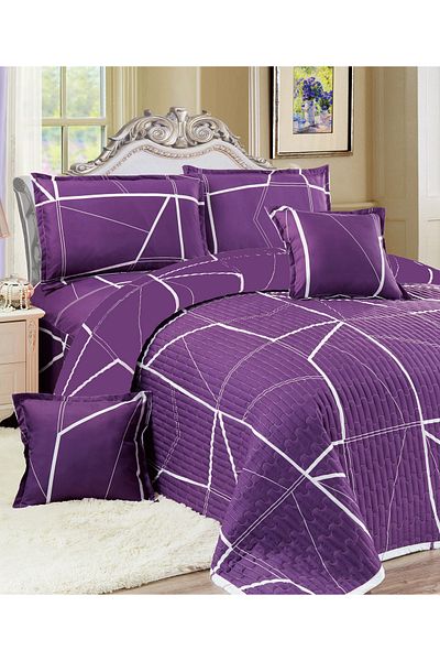 Generic Floral Compressed Comforter Set, 160 x 210 cm Twin Size Reversible 4 pcs Bedding Set, Multicolor
