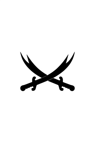 Bilge Sea ملصق حائط للكمبيوتر المحمول Zulfikar Swords مقاس 30 × 21 سم