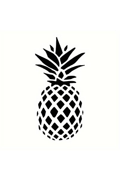Generic Brand ملصق ديكور حائط على شكل أناناس عالي الجودة متوافق مع مقاس 20 × ...