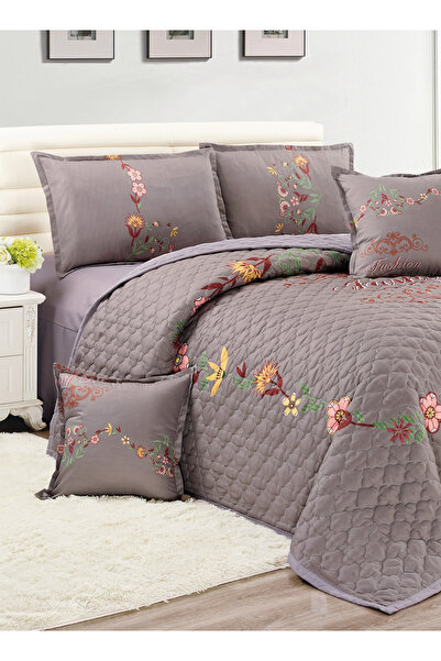 Generic Floral Compressed Comforter Set, 160 x 210 cm Twin Size Reversible 4 pcs Bedding Set, Multicolor