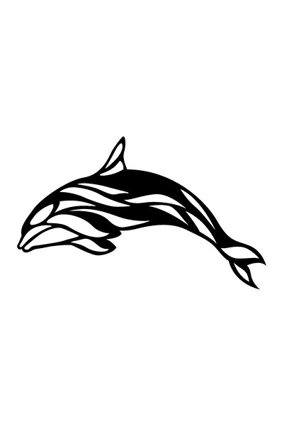 kitchengenie ملصق عالي الجودة على شكل سمكة الدولفين مقاس 10 × 6 سم