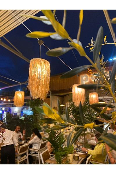 Maison Avf Rhodes Raffia Wicker Design Bohemian Chandelier