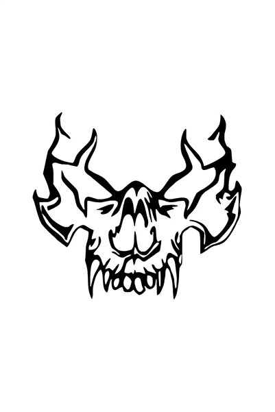 rez ملصق جداري عالي الجودة على شكل جمجمة قرد مقاس 40 × 36 سم