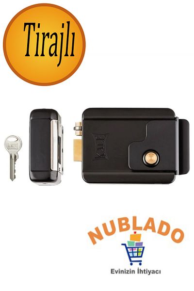 NUBLADO Kale Automatic/External Electric Lever Lock, for Wooden and Metal Doors, with Push Button, Roller.