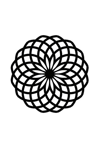 rez ملصق ديكور حائط بنمط زهرة (نوع 14) 40 × 40 سم