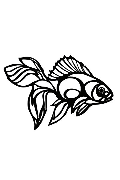 Univoa ملصق السمكة الذهبية 10 × 7 سم