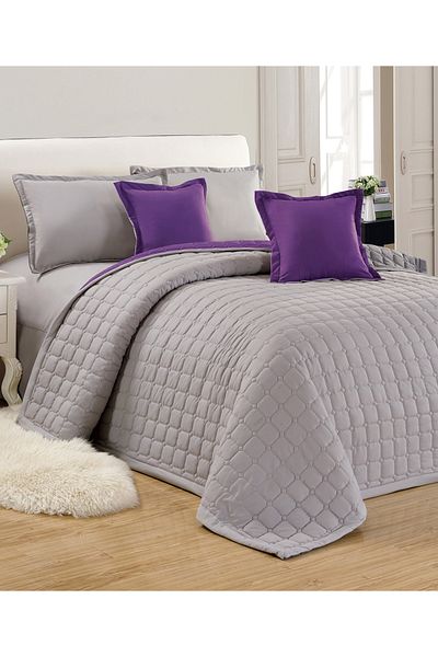 Generic Compressed two-sided Comforter Set Twin Size Tow color, 4 Pieces, Single Size