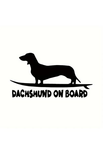 pınaxar Dachshund on Board Car Rear Window Sticker A+ Quality 20 X 11 cm Durable