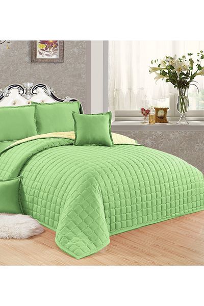 Generic Compressed two-sided Comforter Set Double Size Tow color, 6 Pieces, King Size
