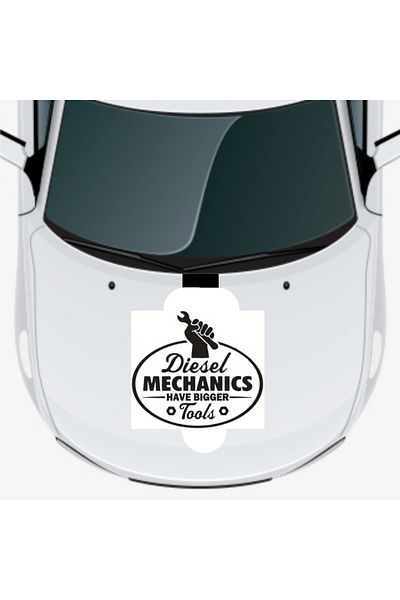 FİXFLEX Die_Sel Mechanics Auto Hood Sticker 40 X 36 cm
