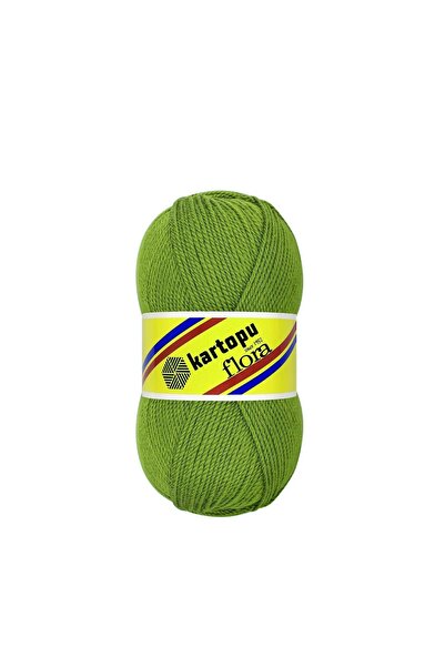 Kartopu Flora K442 Ανοιχτό πράσινο πλεκτό σκέλος για μποτάκια 100 γρ
