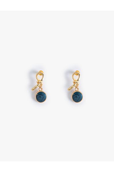 Koton Knot Detailed Rhinestone Earrings
