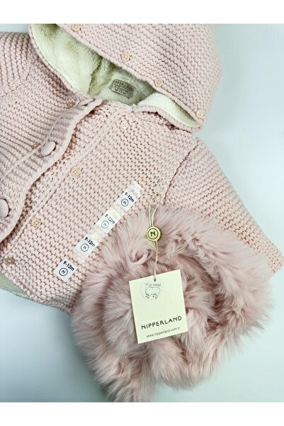 Nipperland Natural Way Furry 100% Organic Cotton Lined Strick Very Elegant Baby Cardigan