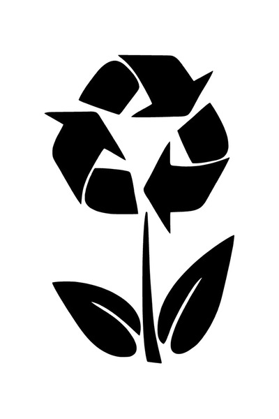 Generic Brand Recycle Flower Sticker 30 X 48 cm