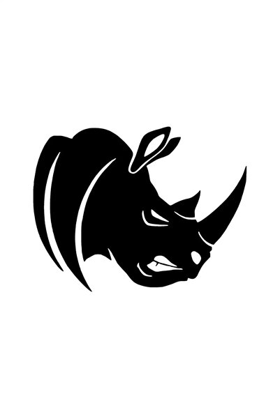 Generic Brand Angry Rhino Wall Decor Quality Quality Sticker 40 X 32 cm