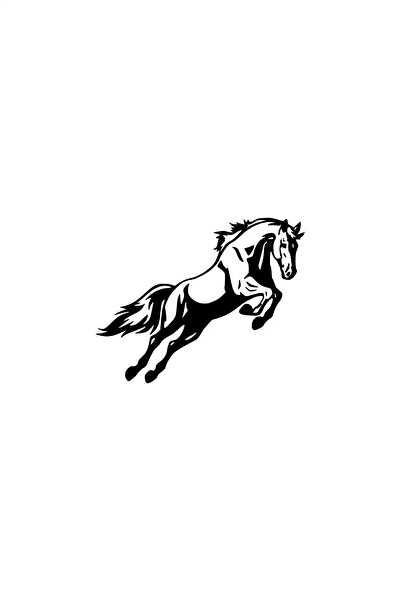 Generic Brand Jumping Horse Sticker 20 X 16 cm
