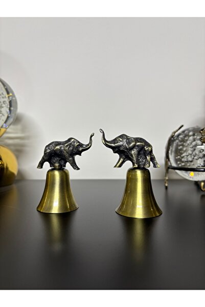 Mercan Tasarım Atölyesi ŞANS FİLLİ ÇAN MUM SÖNDÜRÜCÜ-ESKİTME (ANTİK BRONZ)